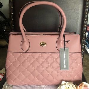 Light pink vegan leather purse